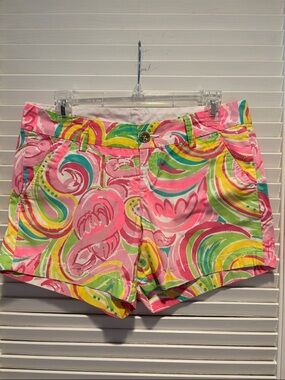 Lilly Pulitzer Size 4 Pink Multi Swirl Shorts